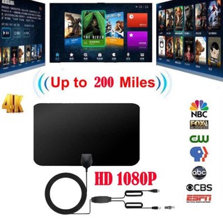 เสาอากาศดิจิตอล1080 P 200 Mile Range Tv ดิจิตอล Hd Skywire 4k Antena