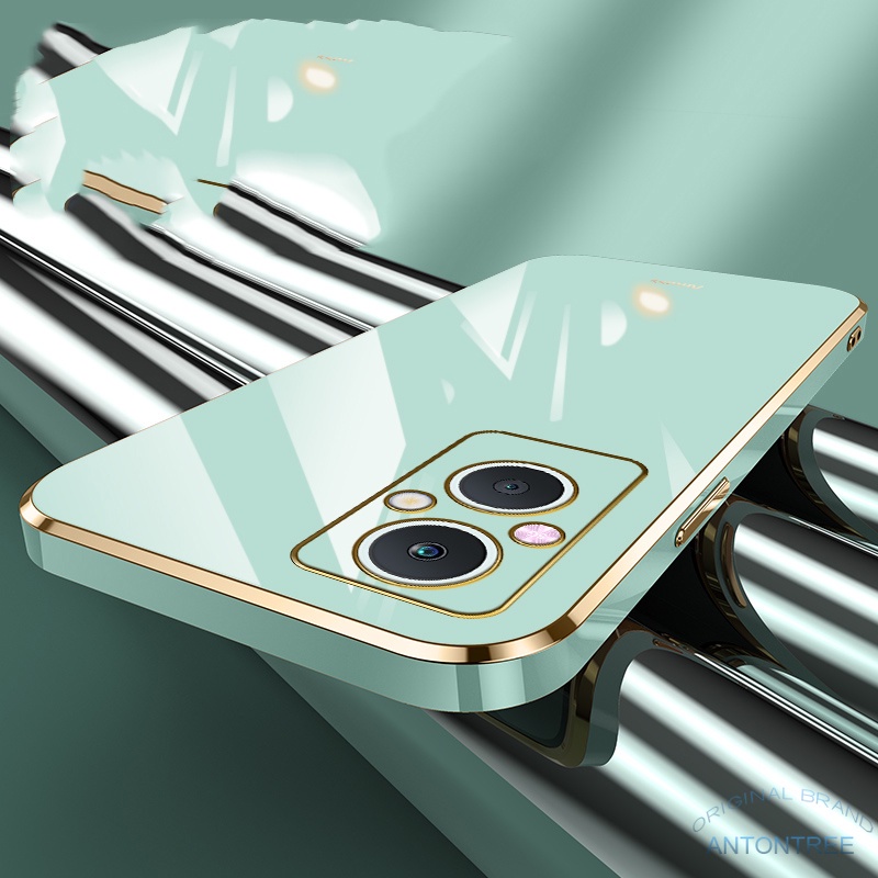 Oppo Reno8Z reno 8Z 8 Pro 5G 6D เคสโทรศัพท์ หรูหรา ขอบตรง ซิลิโคน กันกระแทก รวมทุกอย่าง เคสโทรศัพท์ นิ่ม