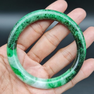 กำไลหยกแท้ เกรดคุณภาพ Jadeite Type A ไซส์ 56 (มีใบเซอร์)