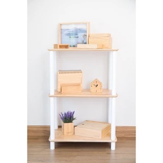 THEWOOD 'S TALE ชั้นวางของ 3-LAYER SHELF ประกอบง่าย ผลิตจากไม้ธรรมชาติ เหมาะสำหรับวางของอเนกประสงค์