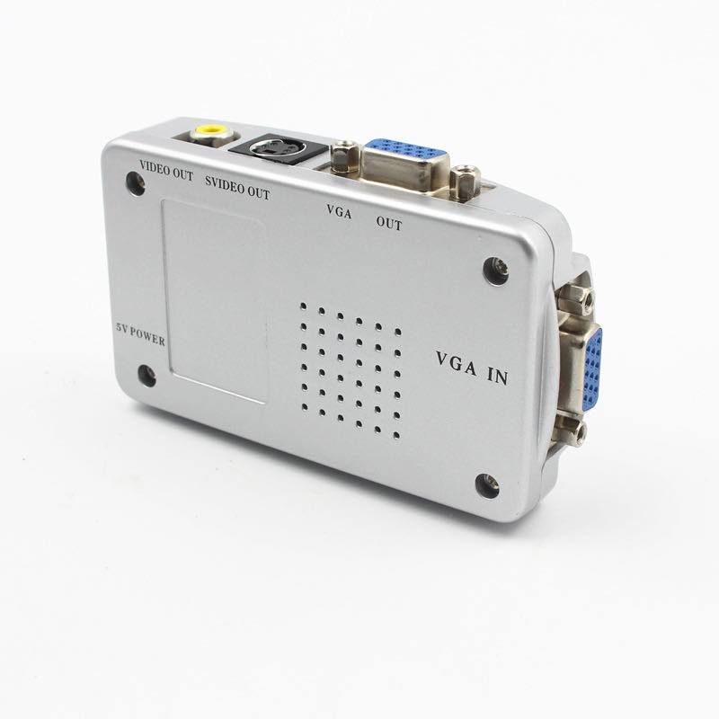 Box PC TO TV Converter (VGA to AV เหลือง) (สีเงิน)