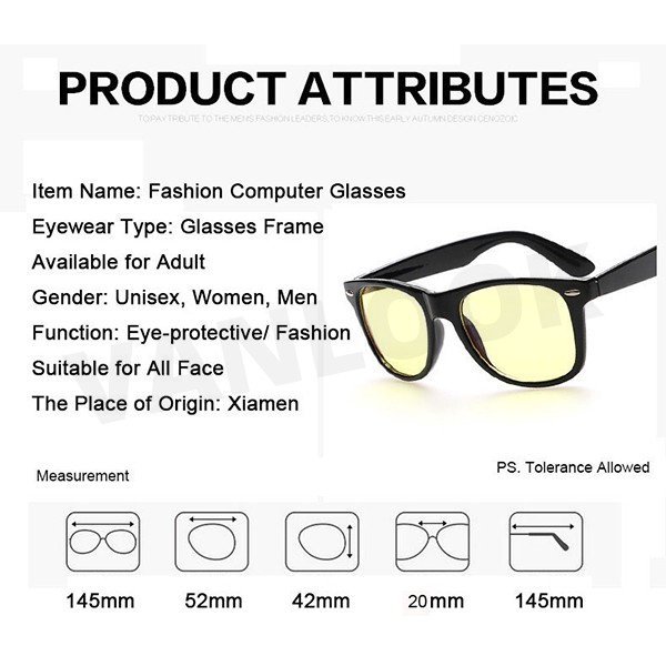 Spectacle Frame Transparent Eyeglasses Women Men Glasses For Computer ...