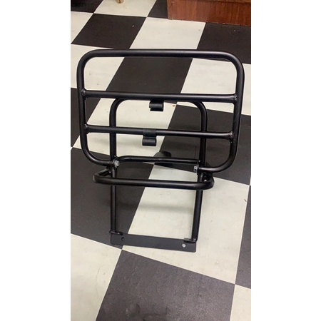 Vespa Classsic Matt Black rack Back Carrier P-Series สําหรับ Vespa PX, LML & PS 150