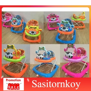 sasitornkoy รถหัดเดินราคาถูก รถหัดเดินเด็กอ่อน ดเดินเด็ก รถหัดเดินแมว มีเสียง ปรับเป็นถาดทานข้าวได้ 2in 1 รถหัดเดินวงกลม