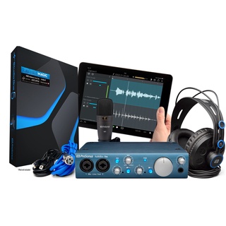 Presonus AudioBox iTwo Studio USB Kit เซ็ทอุปกรณ์ทำเพลง ไมค์อัดเสียง+หูฟังมอนิเตอร์+อินเตอร์เฟส ต่อIpadได้ Free Softwere