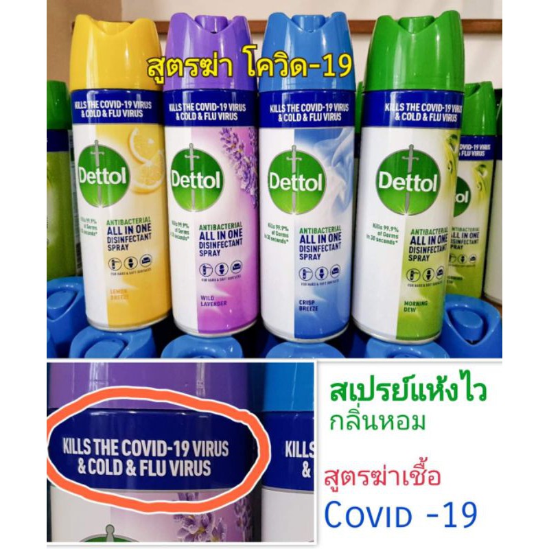 Dettol Spray สเปรย์เดทตอล สเปรย์ฆ่าเชื้อ dettol เดทตอลสเปรย์ สูตรฆ่าเชื้อไวรัส ขนาด 450 ml