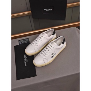 NEW YVES SAINT LAURENT EMBROIDERED IN LEATHER SNEAKER