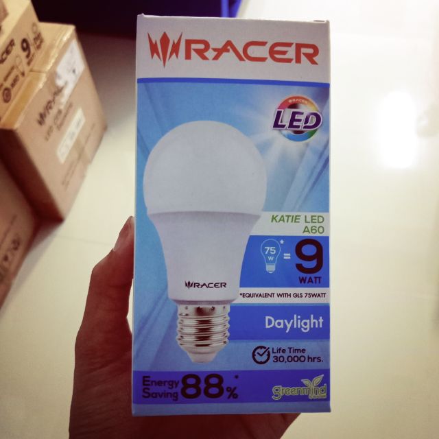 หลอดไฟ LED racer 9W เดย์ไลท์ รุ่นประหยัดพลังงาน