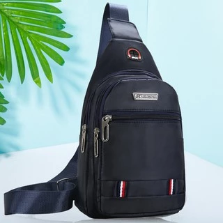(w67)กระเป๋าคาดอก สะพายข้าง ผ้าoxfordหนา 4ซิป2ระดับ vgetbag