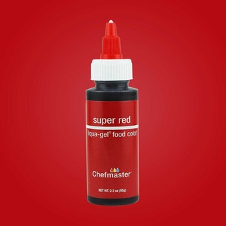 สีเจล สีน้ำแดงเข้ม 65กรัม / Chefmaster Color Super Red Liqua-Gel 2.3oz/(5073)