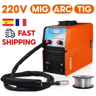 เครื่องเชื่อมบัดกรี ขนาดเล็ก AC220V 50 60Hz MIG-200 IGBT MIG MMA TIG