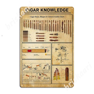 Cigar Knowledge, Cigar Lover Metal Signs Printing Club Party Poster Tin sign Posters