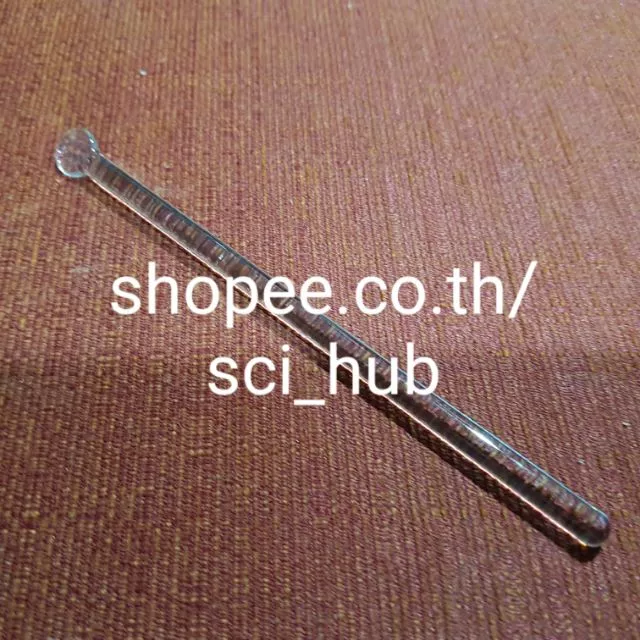 แท่งแก้วคนสาร Stirring Rod ผลิตจากแก้ว Borosilicate ขนาด 6 มม. มีหลายความยาวให้เลือก