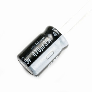 พร้อมส่ง* ตัวเก็บประจุไฟฟ้า NICHICON 35V 470uf 10X16 มม. 105 1 ชิ้น°C