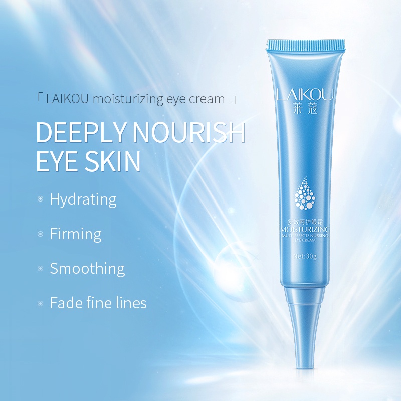 LAIKOU Eye Cream Essence Hyaluronic Acid AntiWrinkle AntiAging Eye Gel Reduce Dark Circles