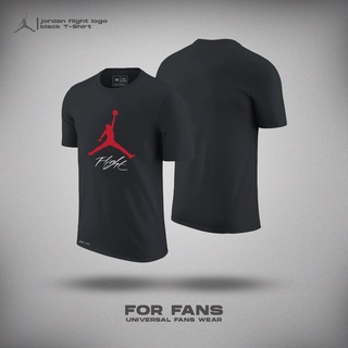 เสื้อยืด ลายบาสเก็ตบอล JORDAN Jumpman Flight สีดํา 003