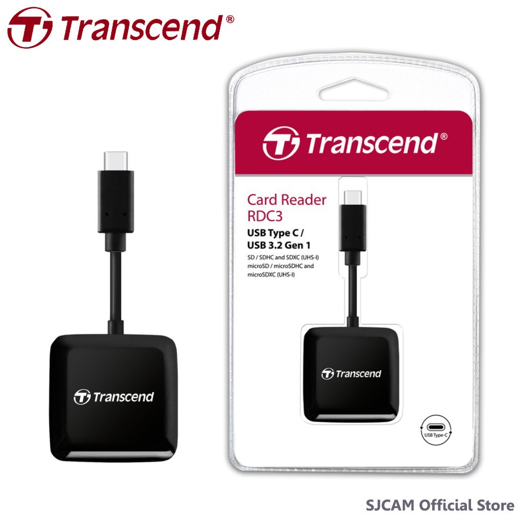 Transcend Card reader USB 3.2 Gen 1 / 3.1 Gen 1 Type C TS-RDC3 : รับประกัน 2  ปี - มีใบกำกับภาษี การ์ดรีดเดอร์ RDC3 | Shopee Thailand