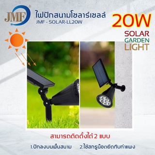 ไฟปักสนามโซล่าเซลล์ Solar Garden Light  20W มี2รุ่น3สี 7สี ไฟทางไฟLED กันน้ำกันฝน ประหยัดพลังงาน สินค้าพร้อมส่ง