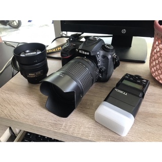 Nikon D7200 ชัดเตอร์ 21,xxx พร้อมเลนส์ kit18-140 , fix 35 f 1.8 ,แฟลต Godox tt350