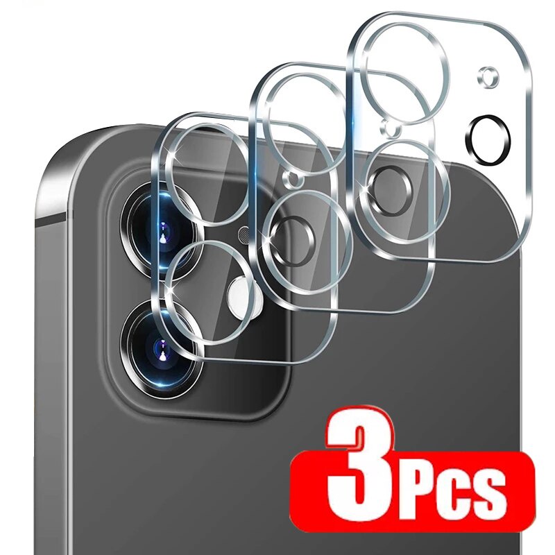 ฟิล์มกันรอยเลนส์กล้อง แบบใส 3D สําหรับ Iphone 14 1312 11 Pro Max 12Mini 13mini 14 plus 3 ชิ้น