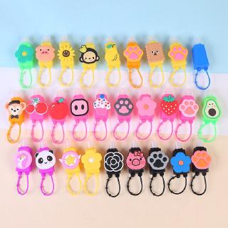 20 Designs 30ml Carton Silicon Hand Sanitizer Holder Rubber Color Random Shower Bath Body Bottle