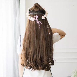 Hair extension สีน้ำตาล มือ 1 24 นิ้ว wig ผมปลอม