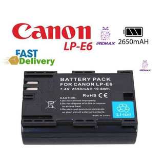 แบตเตอรี่กล้อง Canon LP E6 Li-ion Battery LP-E6 LPE6 2650mAh for Canon 6D 5D Mark III 5D Mark II 7D 60D Camera