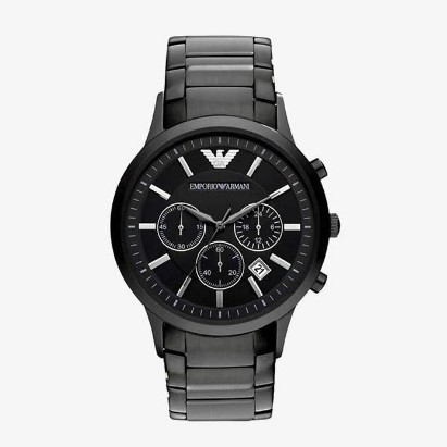 EMPORIO ARMANI นาฬิกาข้อมือผู้ชาย รุ่น AR2453 Classic Chronograph Black Dial - Black