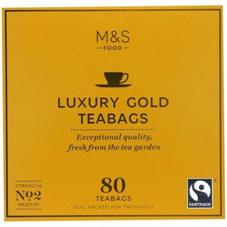 Marks&amp;Spencer luxury gold tea bag ขนาด 80 ซอง medium strength