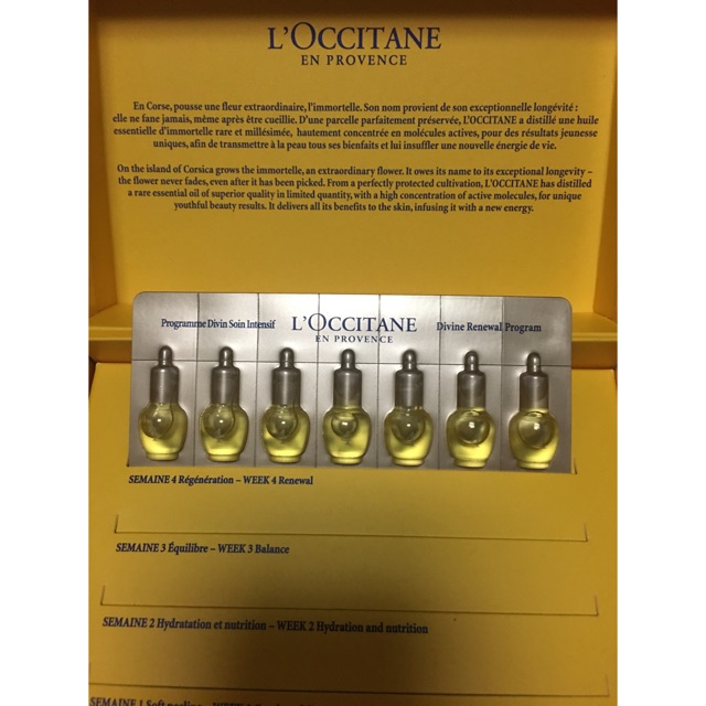 Loccitane 28 day Renewal Program 7 capsules