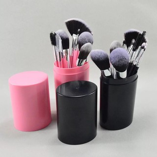 Fashion ชุดแปรงแต่งหน้า อุปกรณ์แต่งหน้า brush set พร้อมกระบอกแปรง set 12 ชิ้น