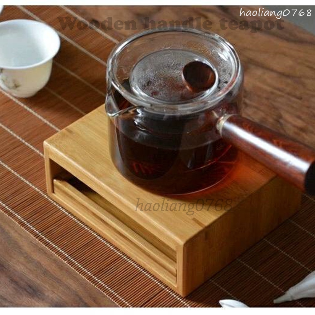 กาน้ำชาด้ามไม้ แก้วทนความร้อน Wooden handle teapot ✅สินค้าพร้อมส่ง ราคา ถูกที่สุด ดีลบีเคเค แกลเลอรีภาพที่ 6