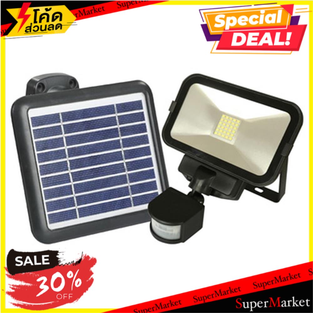 🔥สินค้าขายดี!! สปอทไลท์ SOLAR 58-00181 6W LUMAX MD BK ไฟสปอทไลท์ภายนอก SPOTLIGHT SOLAR 58-00181 6W L