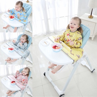 SOME Newborn Long Sleeve Bib Coverall with Table Cloth Cover Baby Dining Chair Gown