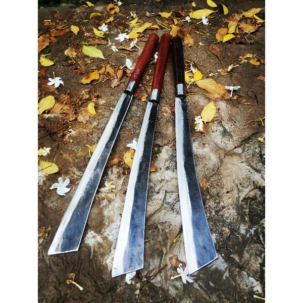 มีด​ถาง​ยาว​หัวตัด​ด้ามไม้​เหล็กแหนบรถ​ - รูปที่ 4