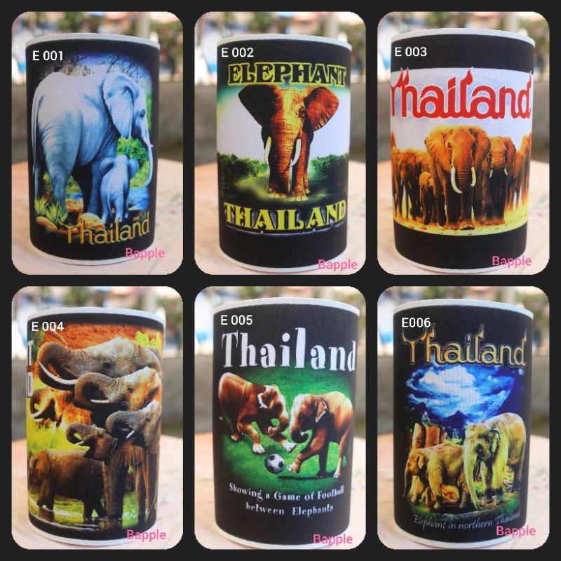 ปลอกเครื่องดื่มรูปช้าง ปลอกเบียร์ มี 3 ขนาด กระป๋อง ขวดเล็ก ขวดใหญ่ stubby holders
