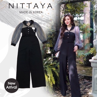 💎พร้อมส่ง💎Nittaya จั้มสูทขายาวสีกรมท่า