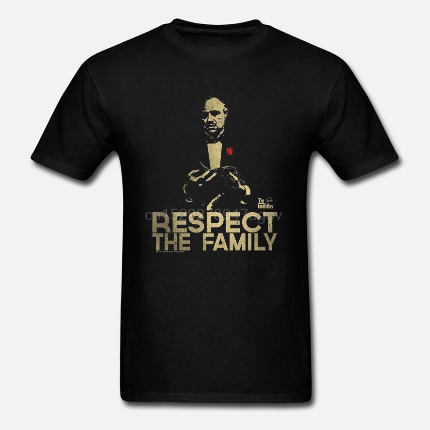 เสื้อยืด พิมพ์ลาย Godfather Respect The Family Don Vito Corleone Mafia แฟชั่นสไตล์เกาหลี สําหรับผู้ชาย