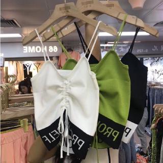 🌸🌸💄จดหมาย drawstring เสื้อลูกไม้ bottoming เสื้อรัดถุงน่องเซ็กซี่เสื้อกั๊ก