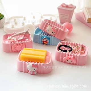 Kt Melody Gemini กล่องสบู่ ลายการ์ตูนแมวน่ารัก สีชมพู