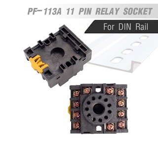 ซ็อกเก็ตรีเลย์ 11 ขา ซ็อคเก็ตรีเลย์แบบ PF113A 11 pin relay socket Pack 2 ตัว