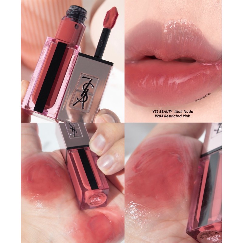 Yves Saint Lip Gloss Ysl Water Stain 617 Swatch Ysl Dive In The