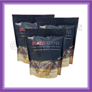 [3ห่อ] BLAZO COFFEE กาแฟเบลโซ่ กาแฟเพื่อสุขภาพ 29 in 1 ไม่มีน้ำตาล ไม่มีไขมันทรานส์ ผสมลูทีน บำรุงสายตา ปวดเมื่อย