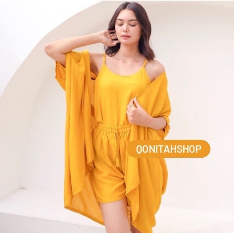 ชุดสูท 3 in 1 Thank Top, Cardy, กางเกงขายาวสไตล์ชายหาด