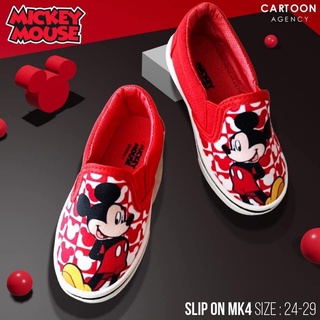 รองเท้า รองเท้าเด็กลายมิกกี้เม้าส์ มีไฟ ลายลิขสิทธิ์ รองเท้าเด็ก Micky Mouse