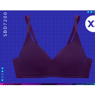 Sabina เสื้อชั้นใน Invisible Wire (ไม่มีโครง ไม่เสริมฟองน้ำ) Seamless Fit รุ่น Perfect Bra รหัส SBD7200 สีม่วงเข้ม