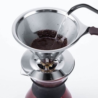 ที่กรองกาแฟดริปทรงกรวย ดริปเปอร์ สแตนเลส กรวยดริปกาแฟ Stainless Coffee Dripper