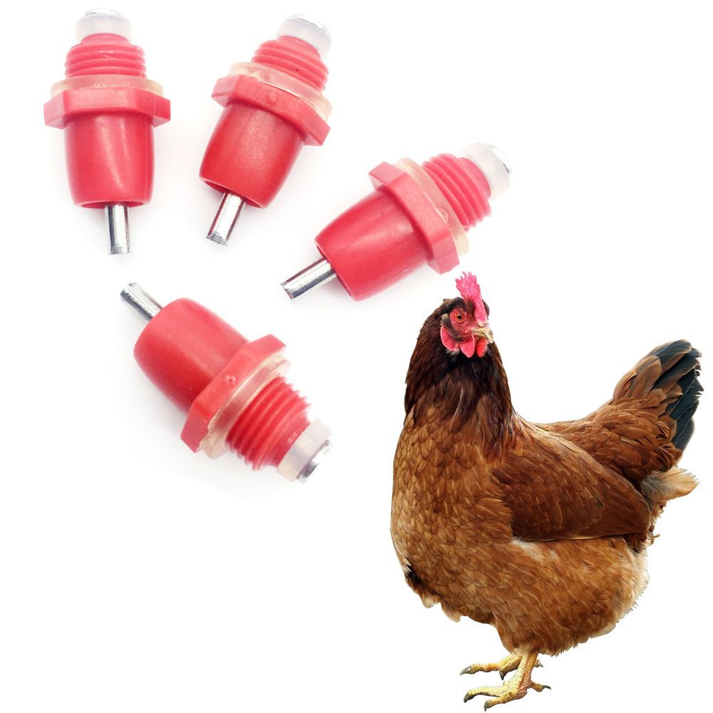 5 Automatic Chicken Water Nipple Drinker Feeders Poultry Hen Screw