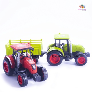 ProudNada Toys ของเล่นเด็ก รถฟาร์ม บรรทุกสัตว์(มี 2 สีให้เลือก) INERTIA FARMER CAR NO.727-12