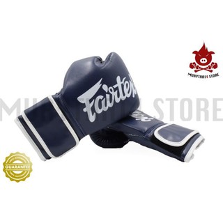 นวมชกมวย นวมหนังเทียม Fairtex Micro-Fiber Boxing Gloves - BGV 14 Blue นวมต่อยมวย สีน้ำเงิน